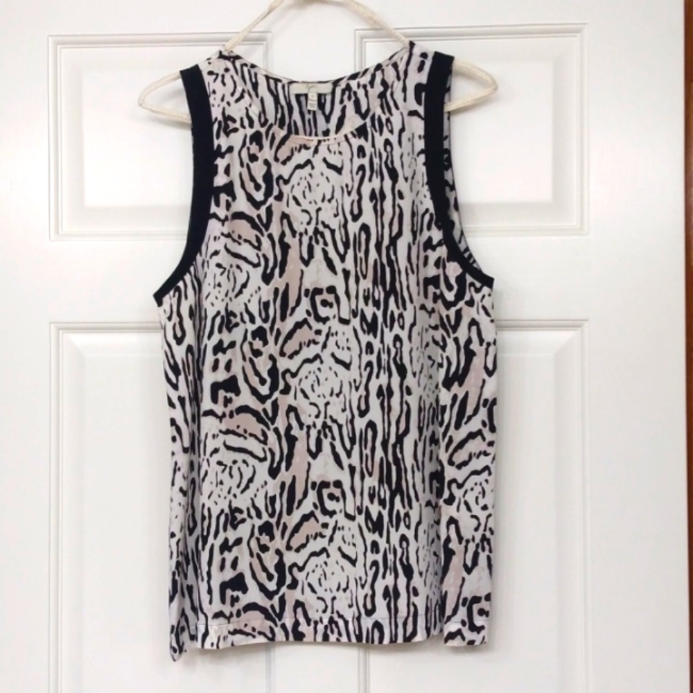 JOIE 100% SILK ANIMAL PRINT SLEEVELESS TOP LIKE NEW